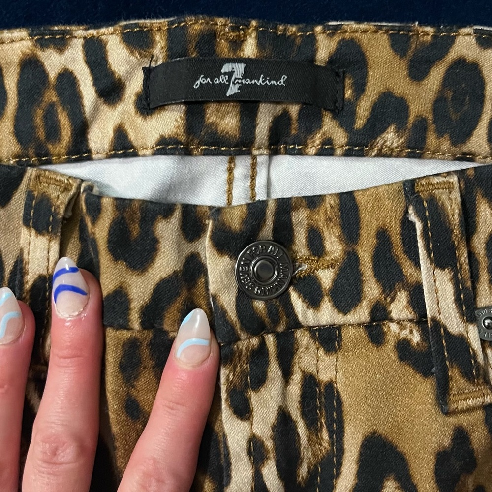 Mid rise cheetah skinny jeans Y2K